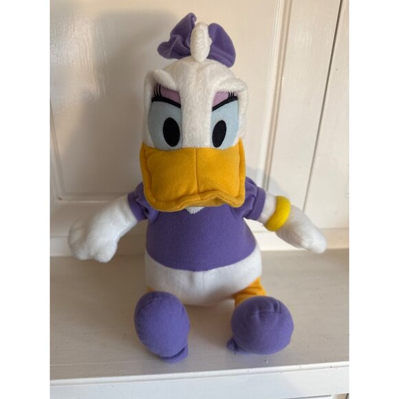 Disney Daisy Duck Plush Toy White Purple Outfit Just Play Collectible Soft Doll - Picture 1 of 5
